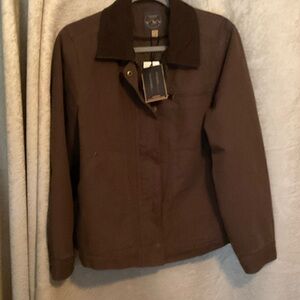Outdoor Life Women’s Large  Dark Brown Cotton Jacket with Corduroy Collar